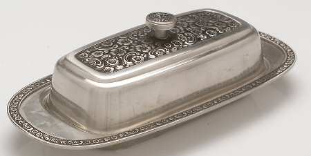 Mediterranea (Stainless, Hollowware) 1/4lb Covered Butter with Liner