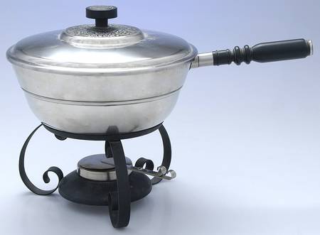 Mediterranea (Stainless, Hollowware) Chafing Dish W/Lid, Liner, Stand & Burner