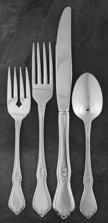 Morning Blossom (Stainless) 4 Piece Place Setting