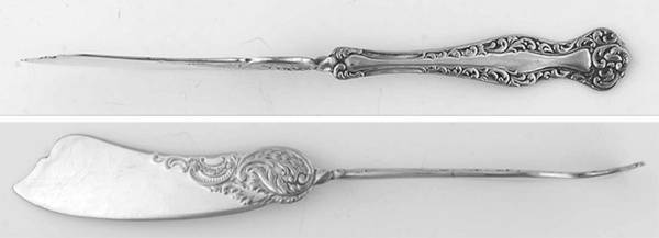 Oneida Community One Flat Twisted Handle Master Butter Knife
