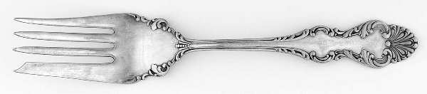 Niagara Falls Three-No1731 (Silverplate, 1877) Medium Solid Cold Meat Serving Fork