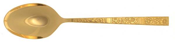 Golden Venetian Garden (Gold Electroplate) Place/Oval Soup Spoon