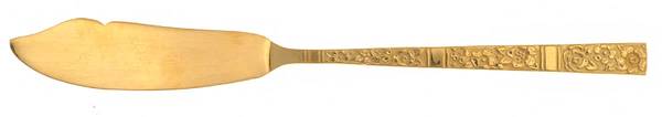 Golden Venetian Garden (Gold Electroplate) Flat Handle Master Butter Knife