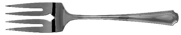 Clairhill-Fairhill (Silverplate, 1978) Medium Solid Cold Meat Serving Fork by Oneida Silver