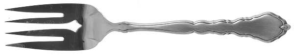 Satinique (Stainless, Canada) Medium Solid Cold Meat Serving Fork