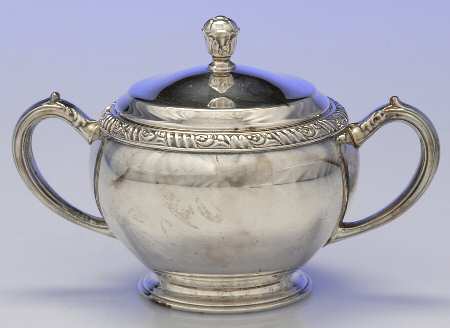 Woodcliff (Silverplate, Hollowware) Sugar Bowl & Lid