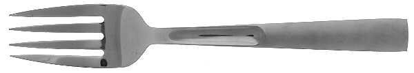 Satin Scoop (Stainless) Medium Solid Cold Meat Serving Fork