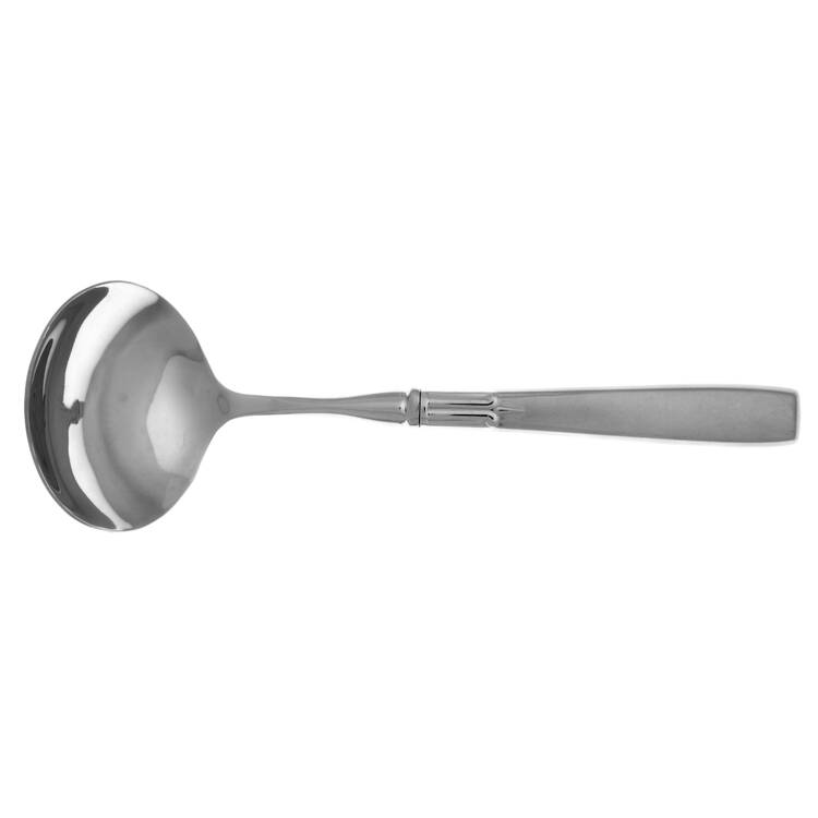 Satin Accent (Stainless) Gravy Ladle with No Spout Stainless Bowl HC by Oneida Silver