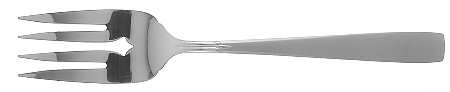 Satin Accent (Stainless) Medium Solid Cold Meat Serving Fork
