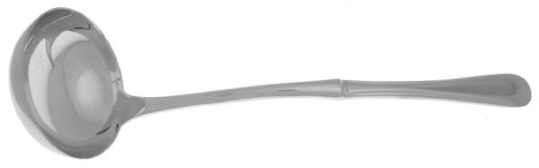 Satin Sand Dune (Stnl, Wide Frost Indent Center) Soup Ladle with Stainless Bowl HC