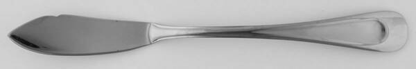 Satin Sand Dune (Stnl, Wide Frost Indent Center) Flat Handle Master Butter Knife