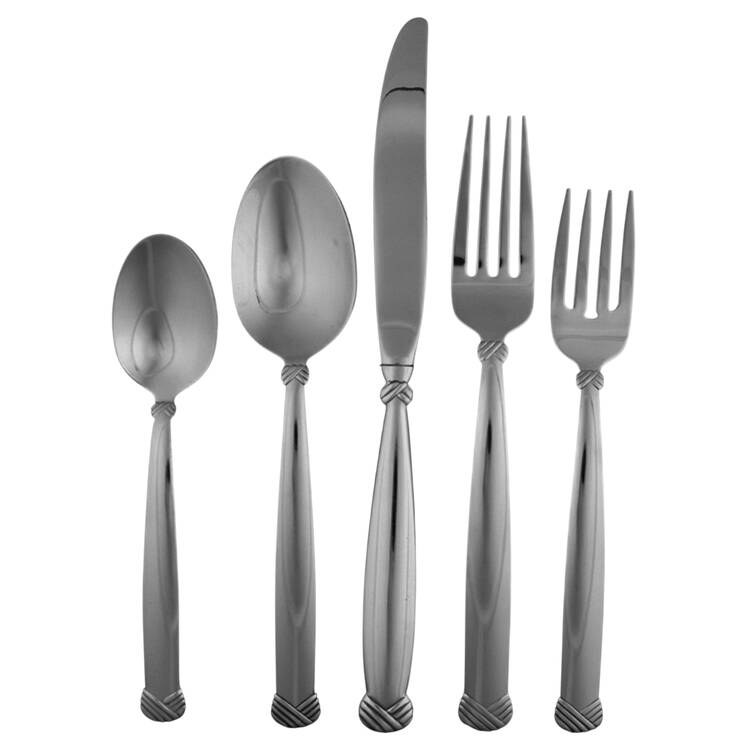 Rattan (Stainless) 40 Piece Estate Set