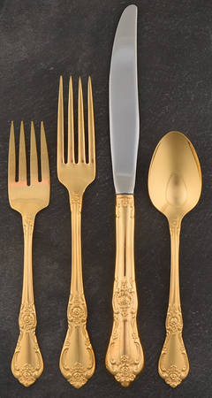 Golden Vanessa-Francesca 4 Piece Place Setting