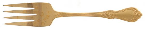Golden Vanessa-Francesca Medium Solid Cold Meat Serving Fork