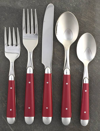Palette-Cranberry (Stainless) 5 Piece Place Setting