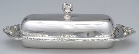 Ballad-Country Lane (Silverplate, Hollowware) 1/4 Pound Silverplate Butter Dish, No Liner