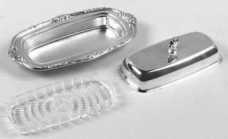 Ballad-Country Lane (Silverplate, Hollowware) 1/4 Pound Covered Butter & Liner