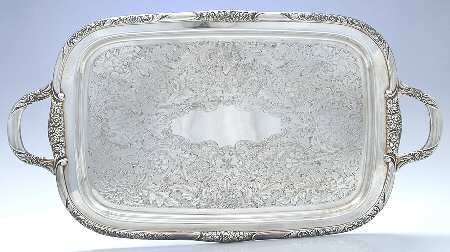 Ballad-Country Lane (Silverplate, Hollowware) Small Silverplate Waiter Tray