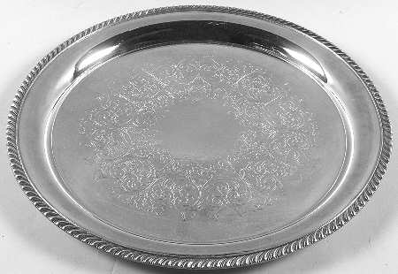 Fiesta (Silverplate, Hollowware) Large Round Silverplate Tray