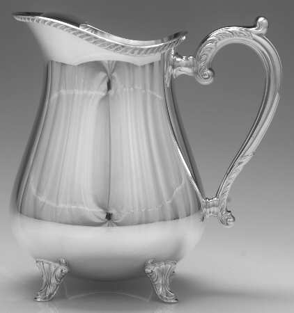 Fiesta (Silverplate, Hollowware) Plated Water Pitcher with Ice Lip