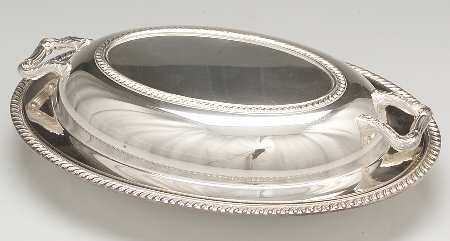 Fiesta (Silverplate, Hollowware) Double Vegetable Bowl