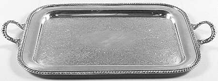 Fiesta (Silverplate, Hollowware) Medium Silverplate Waiter Tray