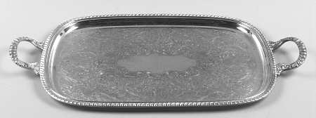 Fiesta (Silverplate, Hollowware) Small Silverplate Waiter Tray