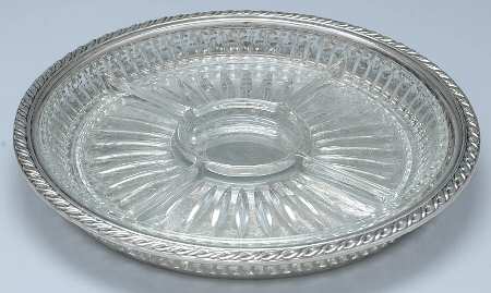 Fiesta (Silverplate, Hollowware) Relish with Glass Liner