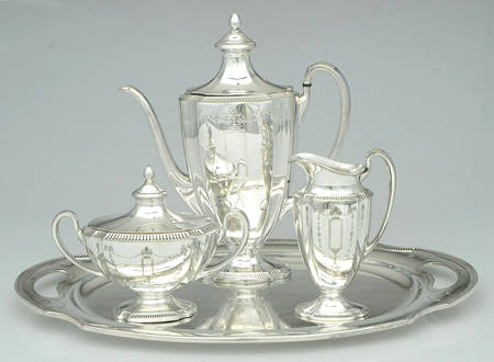 Grosvenor (Silverplate, Hollowware) (4pc) Coffee Set (PCP, PCR, PSU, PWTM)