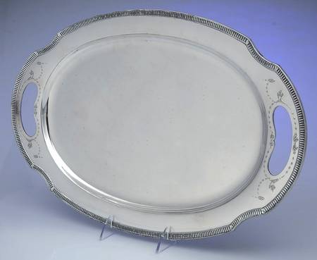 Grosvenor (Silverplate, Hollowware) Medium Silverplate Waiter Tray