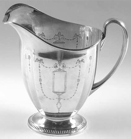 Grosvenor (Silverplate, Hollowware) Plated Water Pitcher with Ice Lip