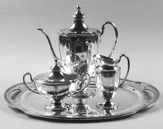 Grosvenor (Silverplate, Hollowware) (4pc) Coffee Set (PCP, PCR, PSU, PWTM)