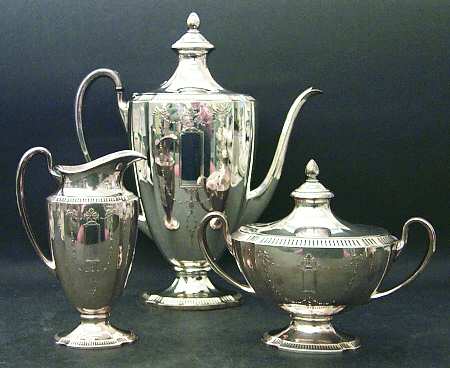 Grosvenor (Silverplate, Hollowware) (3 Pc) Coffee Set (PCP,PCR,PSU)