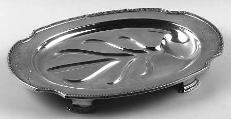 Grosvenor (Silverplate, Hollowware) Small Plated Meat Platter with Well
