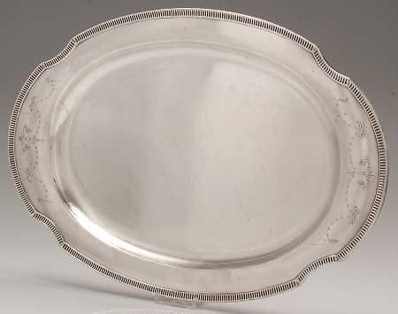 Grosvenor (Silverplate, Hollowware) Medium Plated Meat Platter No Well