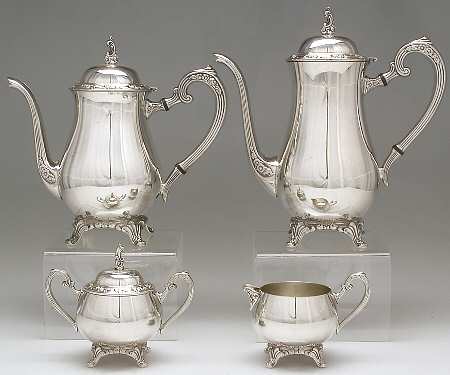 Park Lane (Silverplate, Hollowware) (4 Piece) Silverplate Tea Set