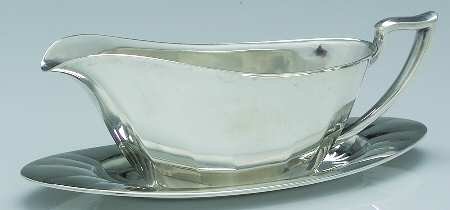 Patrician (Silverplate, Hollowware) Plated Gravy Boat & Underplate