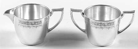 Paul Revere (Silverplate, Hollowware) Plated Mini Creamer and Open Sugar