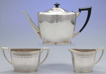 Paul Revere (Silverplate, Hollowware) 3 Pc Tea Set (PTP, PCR, PSUO)