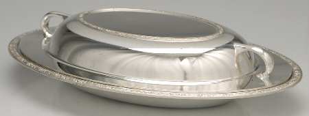 Queen Bess II (Silverplate, Hollowware) Double Vegetable Bowl