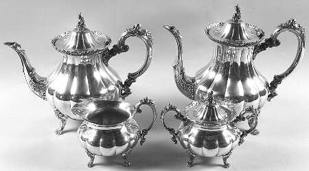 Silver Artistry (Silverplate, Hollowware) (4 Piece) Silverplate Tea Set