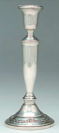 Damask Rose (Sterling, 1946, Hollowware) 9" Weighted Candlestick