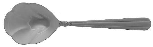 Tennyson-Frosted (Stainless) Solid Shell Casserole Spoon