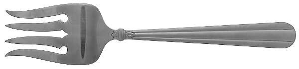 Tennyson-Frosted (Stainless) Medium Solid Cold Meat Serving Fork
