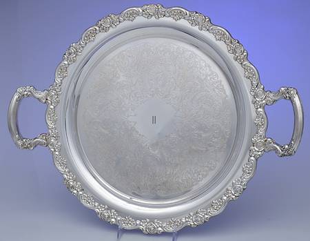 Du Maurier (Silverplate, Hollowware) 15" Handled Round Tray