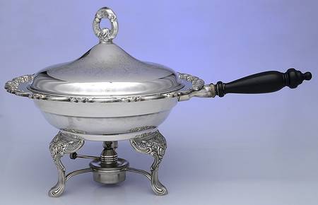 Du Maurier (Silverplate, Hollowware) Chafing Dish W/Lid, Burner & Stand