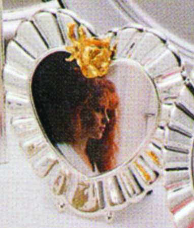 Golden Damask Rose (Stainless, Gold Accent, Hl Heart Picture Frame
