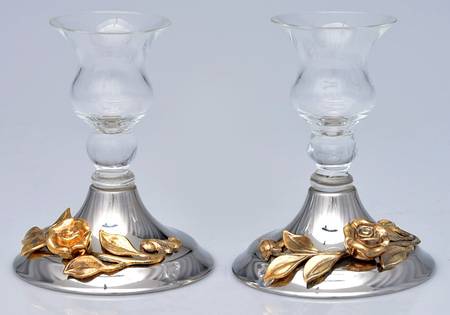 Golden Damask Rose (Stainless, Gold Accent, Hl by Oneida Silver