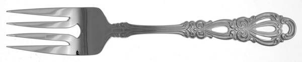 Bourbon St (Stainless, Pierced) Large Solid Cold Meat Serving Fork