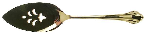 Golden Clarette (Gold Electroplate) Solid Pierced Pie Server